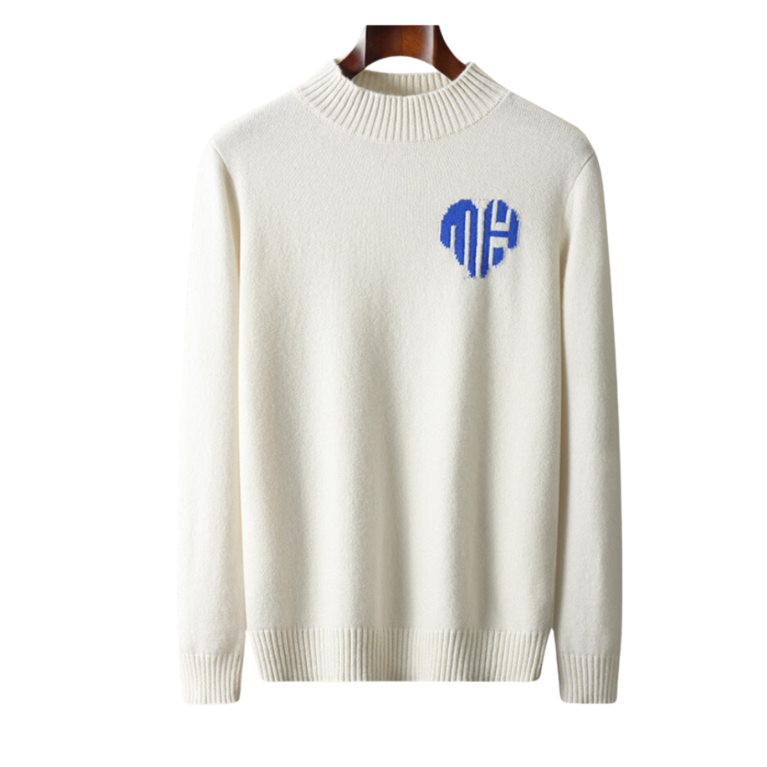 100% CASHMERE HEART SWEATER