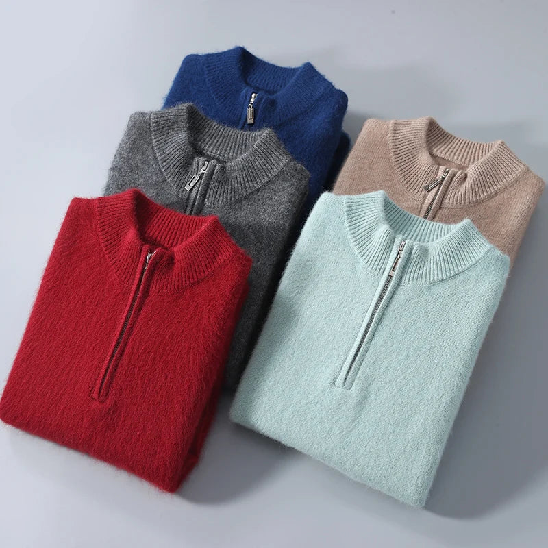 100% CASHMERE ZIP UP