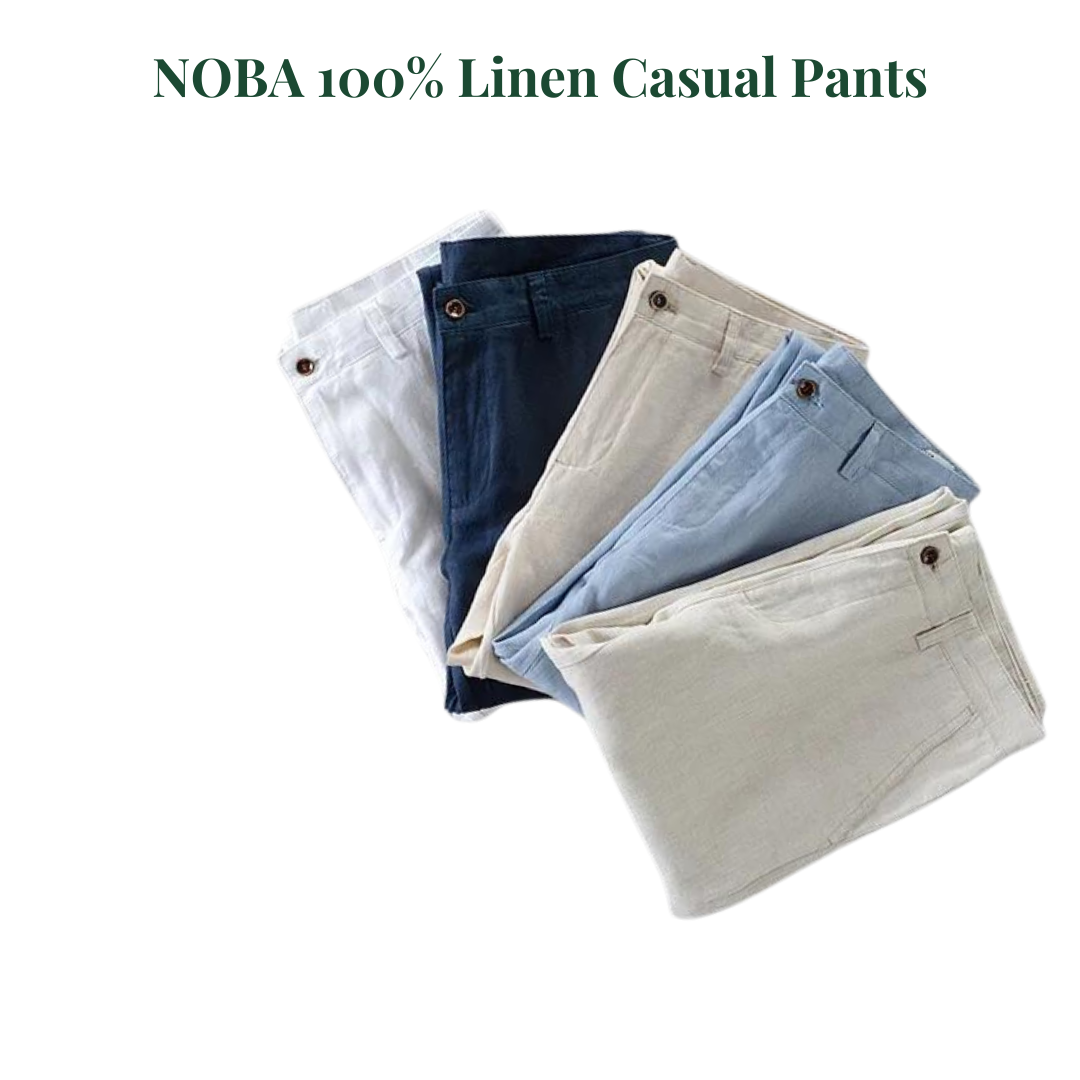 100% Linen Casual Pants