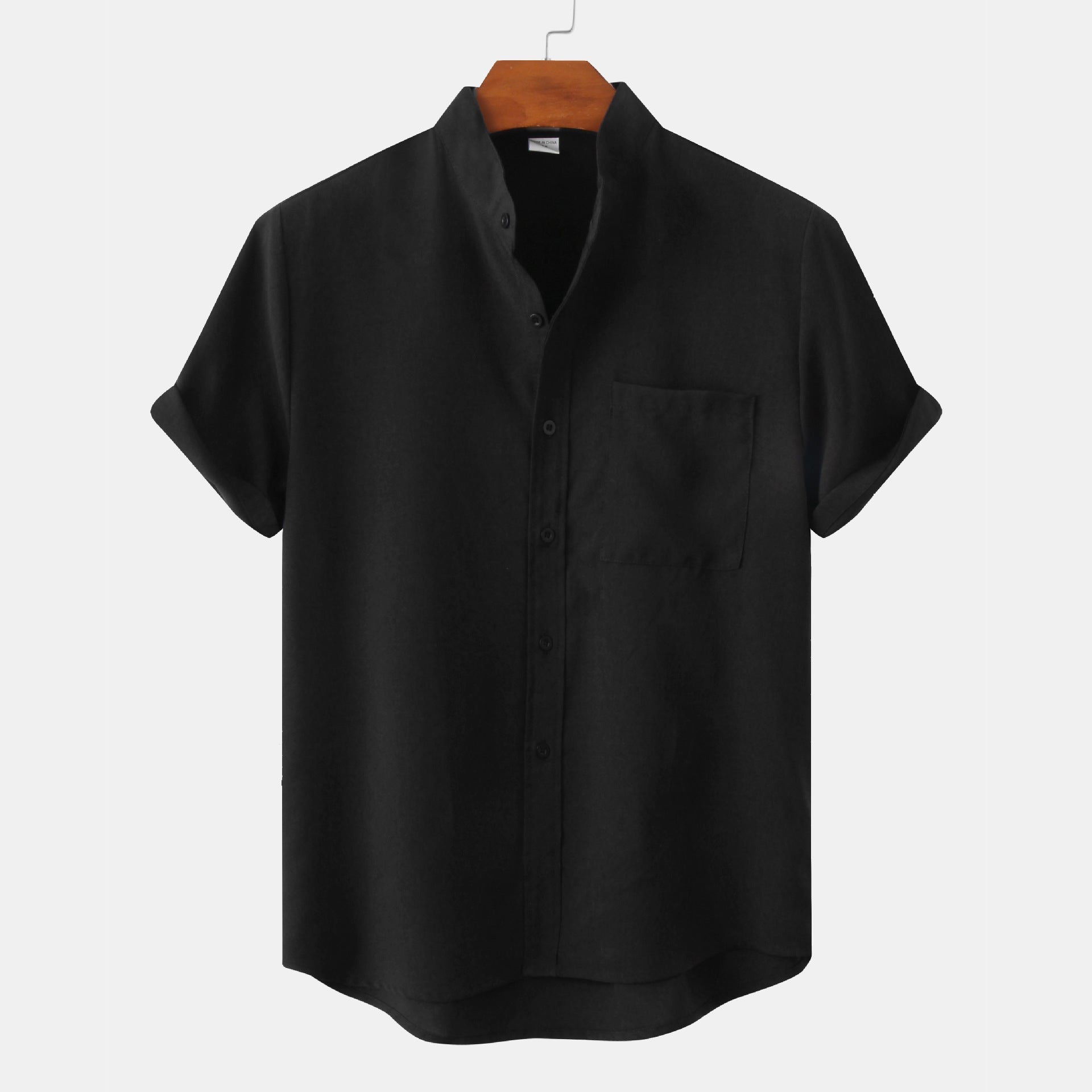 Machu Picchu - Solid Color Cotton Button Up